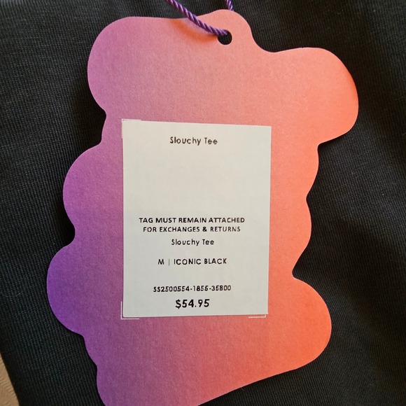 Yitty Slouchy Tee Women Size M Iconic Black  NWT - Picture 4 of 4